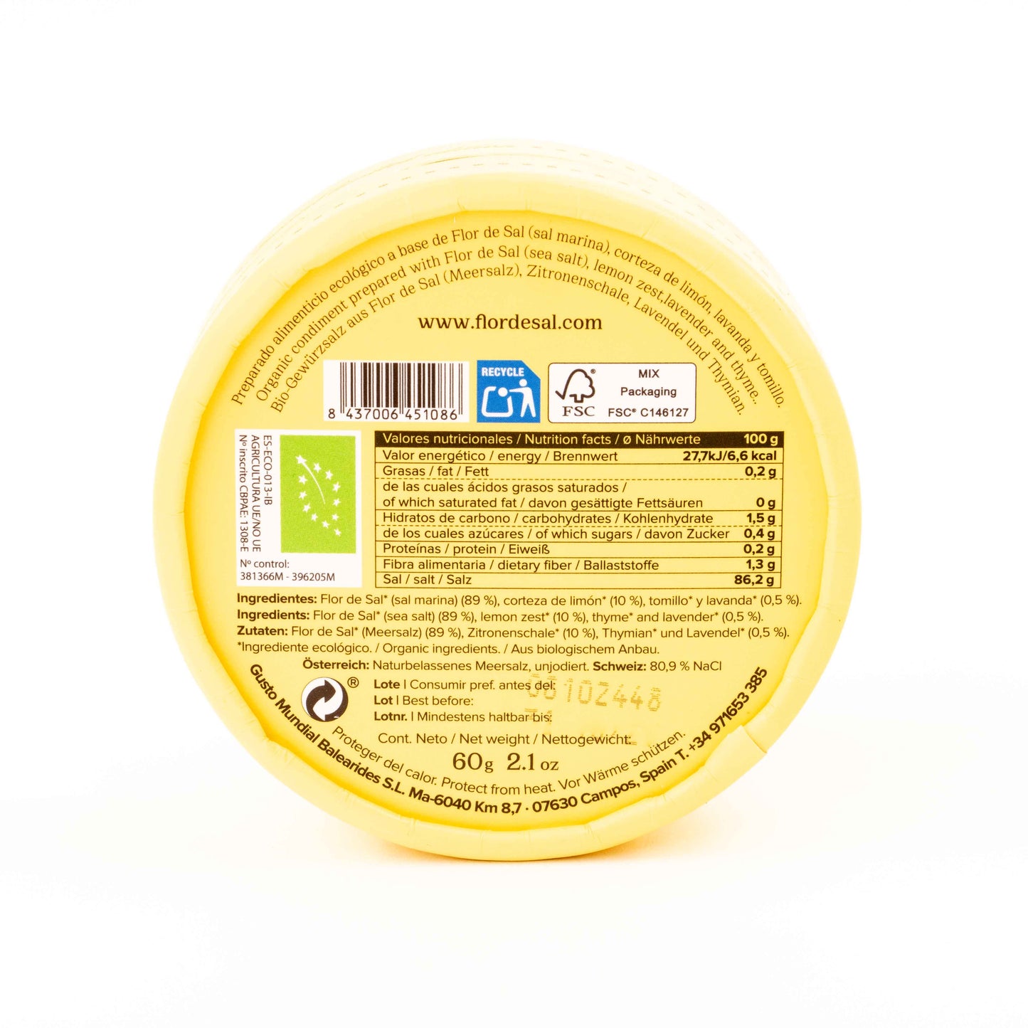 Flor de Sal, Limón y Lavanda