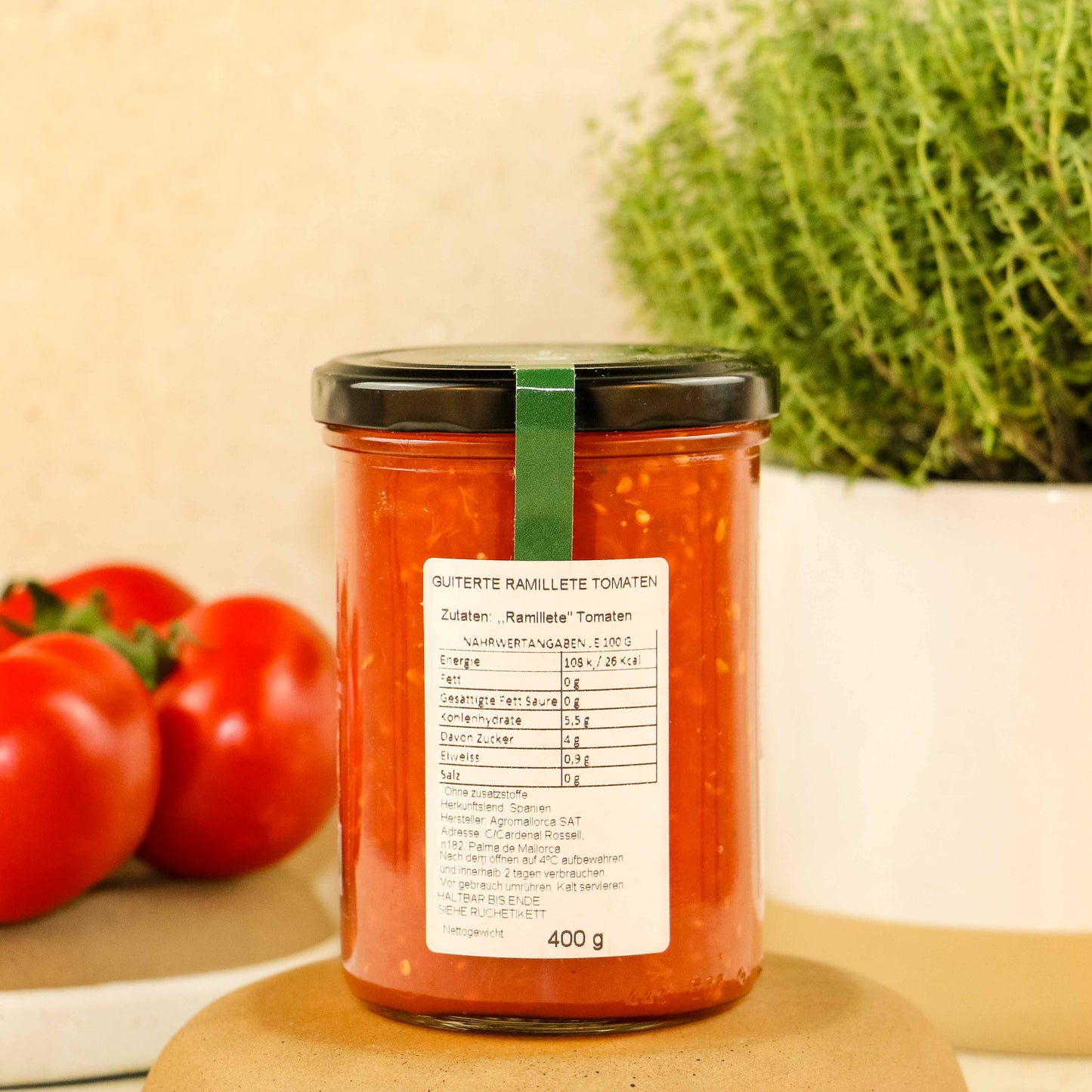 Griebene Ramellet Tomaten im Glas, Agromallorca