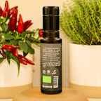 FOC Chilli-Olivenöl natur extra, Fet a Soller, Rückseite
