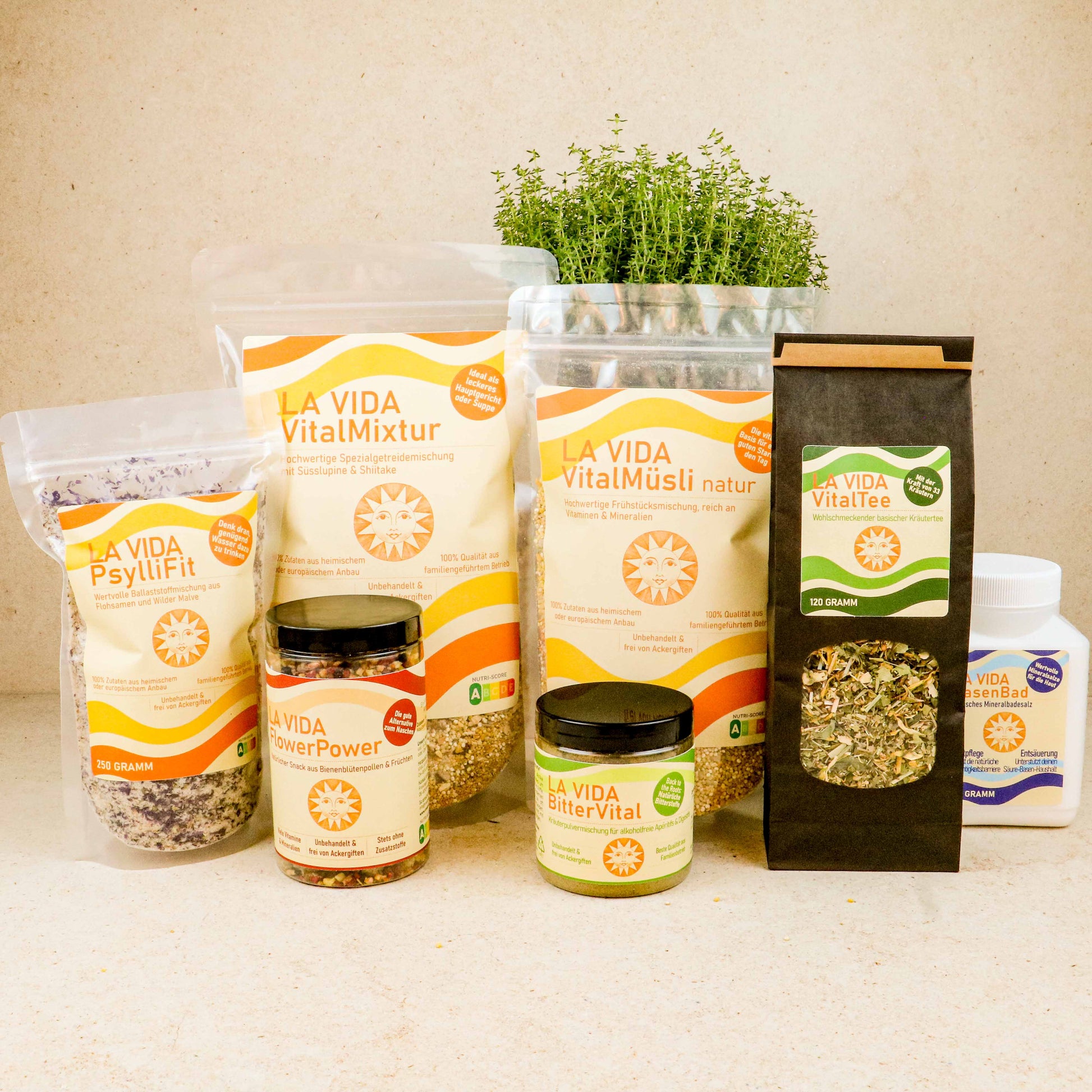 LA VIDA VitalKur Produktübersicht (7-teilig)