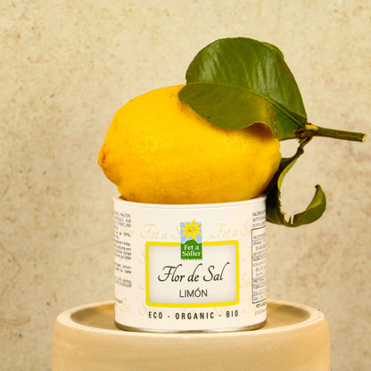 Salt flowers with lemon